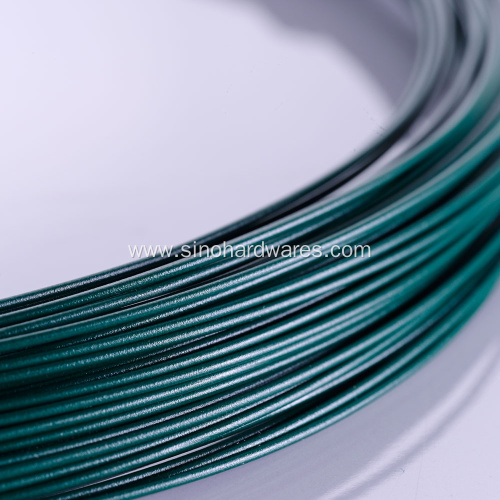 Small Coiled Green Garden Wire